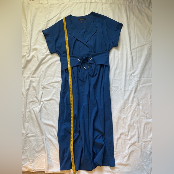 White House Black Market Royal Blue Peasant Midi Dress Size M - Picture 3 of 10